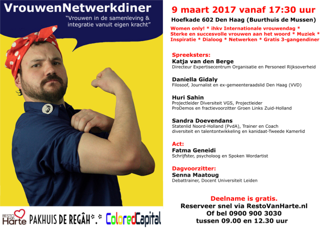 Vrouwendag Netwerkdiner 9 maart 2017 Clored Capital, Resto VanHarte Pakhuis de Regah Pakhuis de Reiger een soort Pakhuis de Zwijger in Den Haag